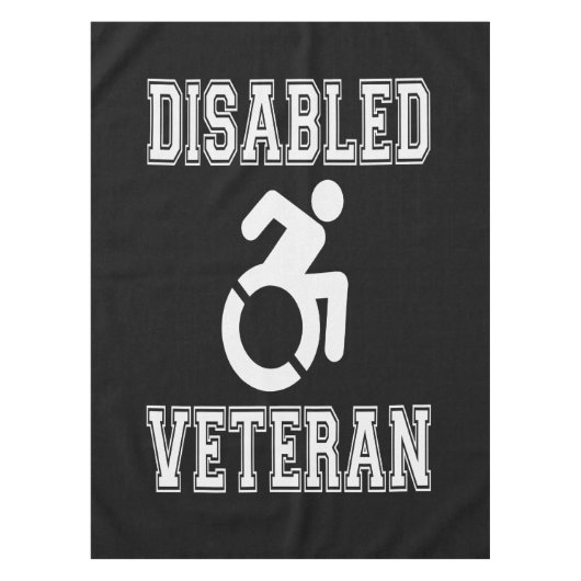 Mit Behinderung Veteran Tischdecke (Vorderseite)