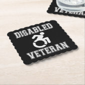 Mit Behinderung Veteran Untersetzer (angewinkelt)