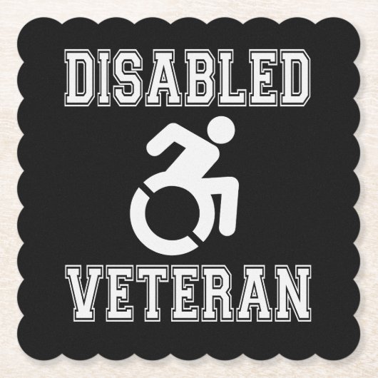 Mit Behinderung Veteran Untersetzer (Vorderseite)