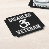 Mit Behinderung Veteran Untersetzer (angewinkelt)