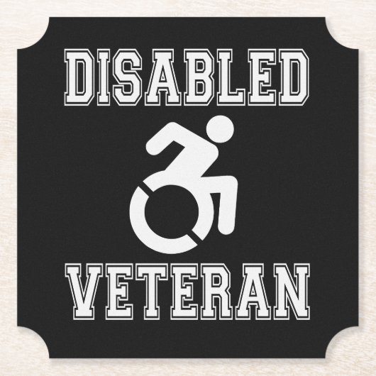 Mit Behinderung Veteran Untersetzer (Vorderseite)