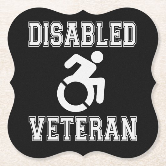 Mit Behinderung Veteran Untersetzer (Vorderseite)
