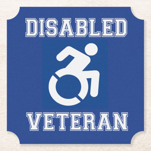 Mit Behinderung Veteran Untersetzer (Vorderseite)