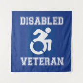 Mit Behinderung Veteran Wandteppich (Vorderseite)