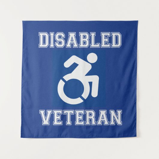 Mit Behinderung Veteran Wandteppich (Vorderseite)