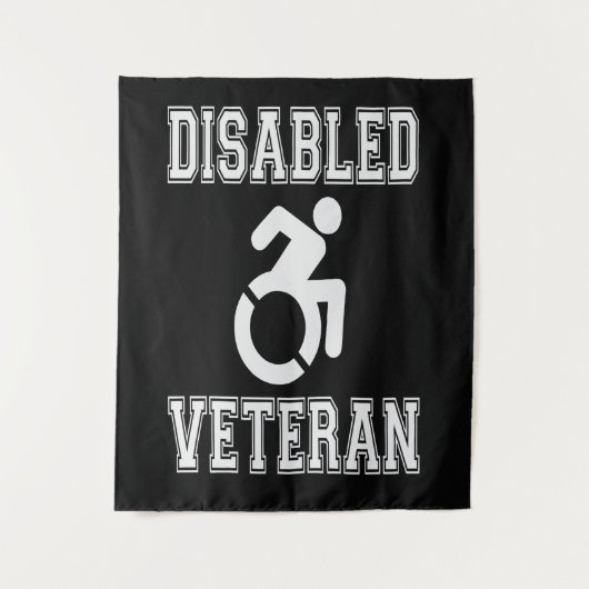 Mit Behinderung Veteran Wandteppich (Vorderseite)