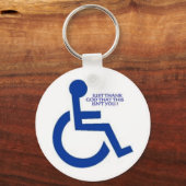 mit Behinderung Zeichen Schlüsselanhänger (Vorderseite)
