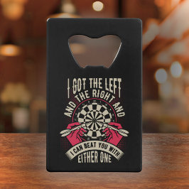 Mit beiden Händen schlagen - Dart Player Geldbeutel Flaschenöffner