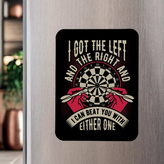 Mit beiden Händen schlagen - Dart Player Magnet