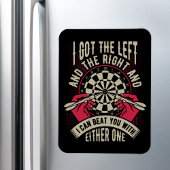 Mit beiden Händen schlagen - Dart Player Magnet