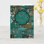 mit Beileid Aquamarin und braun Urban Graffiti Dov Karte (Gelbe Blume)