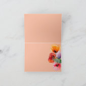 Mit Beileid, Aquarellmohn Blume 2 Karte (Innenseite)