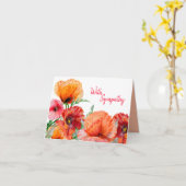 Mit Beileid, Aquarellmohn Blume Karte (Gelbe Blume)