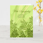 Mit Beileid auf dem Verlust Ihrer Schwester Ferns Karte (Gelbe Blume)