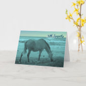 Mit Beileid auf Verlust des geliebten Pferdes Karte (Gelbe Blume)