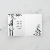 Mit Beileid, Bambus Aquarellmalerei Karte (Innenseite)