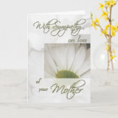 Mit Beileid bei Muttermund/Dämmerung Karte (Gelbe Blume)