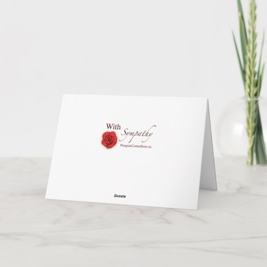 Mit Beileid Bulldog Karte (Rückseite)