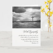 Mit Beileid, Christliche Karte mit Schriftzügen (Gelbe Blume)