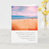 Mit Beileid, Christliche Karte mit Schriftzügen (Gelbe Blume)