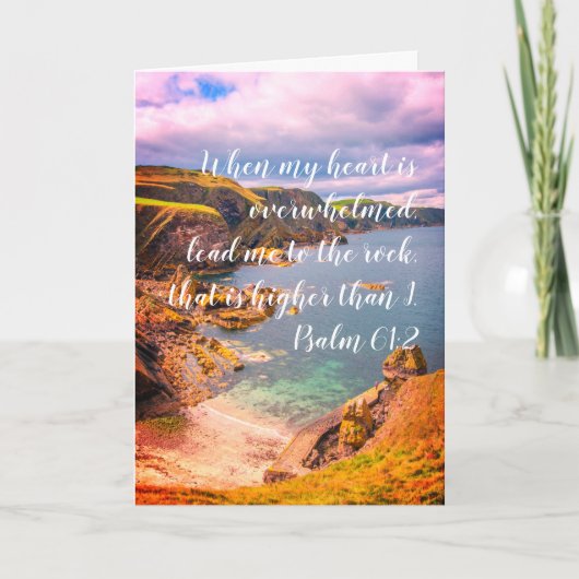 Mit Beileid, Christliche Karte mit Schriftzügen (Vorderseite)