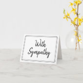 "Mit Beileid" Condolences-Karte Karte (Gelbe Blume)