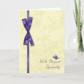 Mit Beileid, Creme-Embossed-Effekt mit Taube Karte (Vorderseite)