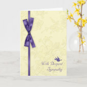 Mit Beileid, Creme-Embossed-Effekt mit Taube Karte (Gelbe Blume)