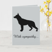Mit Beileid: Der Verlust Ihres deutschen Schäferhu Karte (Gelbe Blume)