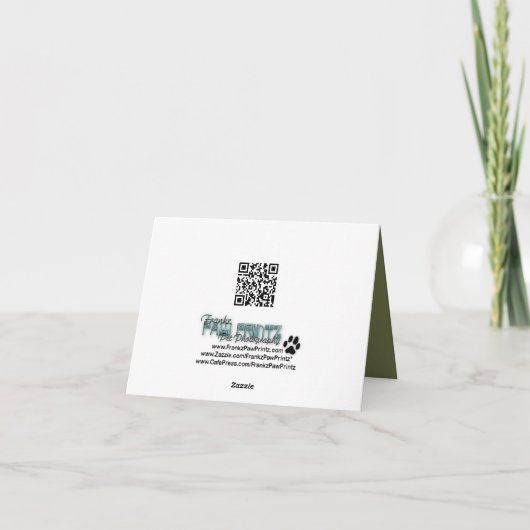 Mit Beileid - Doberman mit Blick auf den See Karte (Rückseite)