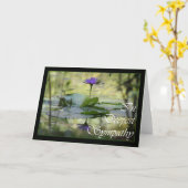 Mit Beileid, einfach bekundetes Beileid Karte (Gelbe Blume)