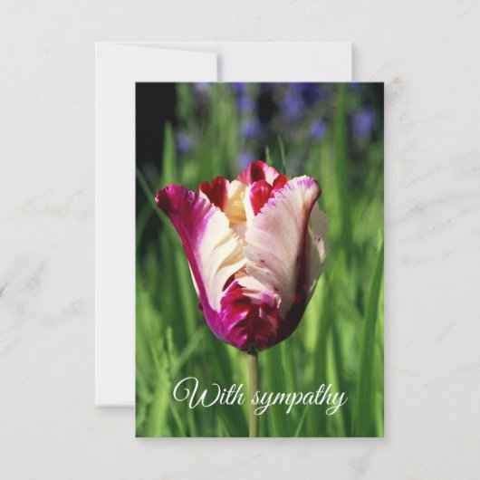 Mit Beileid-Flachkarte Dankeskarte (Vorderseite)