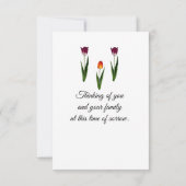 Mit Beileid-Flachkarte Dankeskarte (Rückseite)