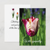 Mit Beileid-Flachkarte Dankeskarte (Vorne/Hinten)