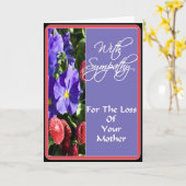 Mit Beileid für den Verlust deiner Mutter Karte (Gelbe Blume)