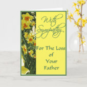 Mit Beileid für den Verlust deines Vaters Karte (Gelbe Blume)