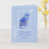 mit Beileid für den Verlust der Katze Karte (Gelbe Blume)