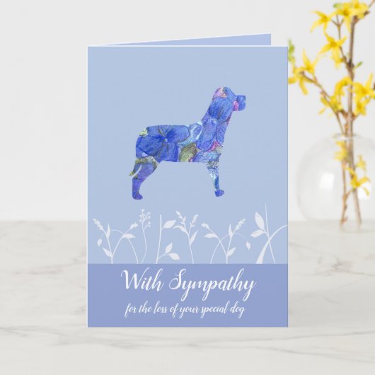 mit Beileid für den Verlust des Heimtierhundes Karte (Gelbe Blume)