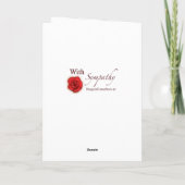 Mit Beileid für den Verlust einer Katze Karte (Rückseite)