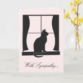 Mit Beileid für den Verlust Ihrer Katze Karte (Gelbe Blume)