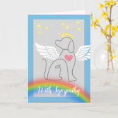 Mit Beileid für den Verlust von Hund Regenbogen un Karte (Gelbe Blume)