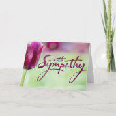 Mit Beileid für Ihren Verlust mit Tulip Karte (Vorderseite)