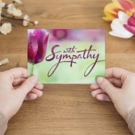 Mit Beileid für Ihren Verlust mit Tulip Karte