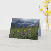 Mit Beileid grüßen die Wildblumen der Berge Karte (Gelbe Blume)