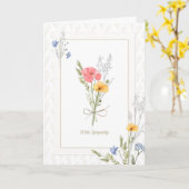 Mit Beileid Hübsch gepresste Florals Karte (Gelbe Blume)