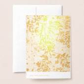 Mit Beileid japanische Kirschblüten in Gold Folienkarte (Rückseite mit Umschlag)