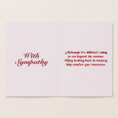 Mit Beileid japanische Kirschblüten in Gold Folienkarte (Innenseite)