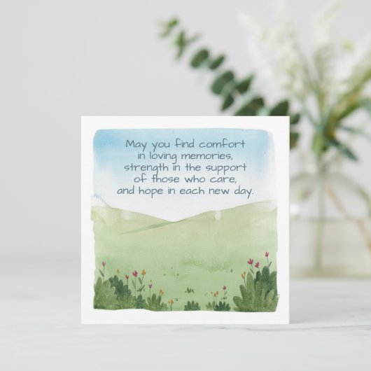 Mit Beileid Karte (Stehend Vorderseite)