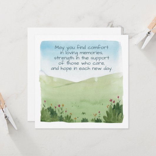 Mit Beileid Karte (Vorderseite/Rückseite Beispiel)