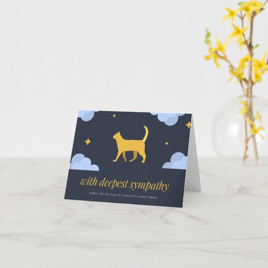 mit Beileid Karte (Gelbe Blume)